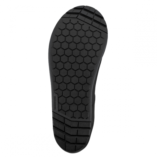 Suola scarpe Mtb Flat Shimano modello GR5 Black, vista piatta della suola