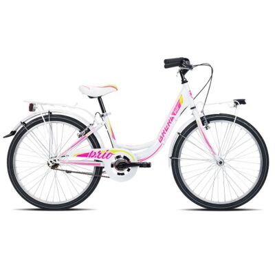 Bici Brera da città modello Brio Love con ruote 26" colore Bianco e Ciclamino