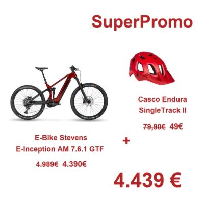 Immagine SuperPromo e-bike stevens e-inception am 7.6.1 gtf + casco endura singletrack