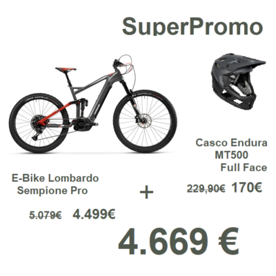 SuperPromo e-bike Lombardo Sempione Pro + Casco Endura MT500 Full Face